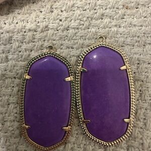 Kendra Scott Elli Purple and Gold Earrings